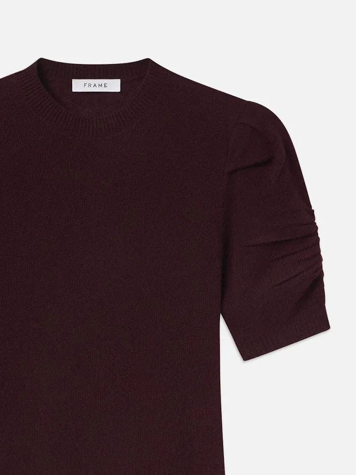 Women FRAME Sweaters Ruched Sleeve Cashmere Sweater Women FRAME Sweaters Ruched Sleeve Cashmere Sweater
