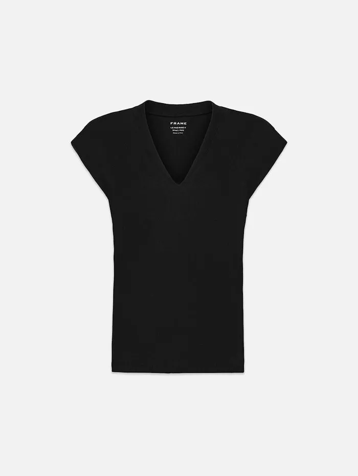Women FRAME Tanks and Tees Le Mid Rise V Neck Tee