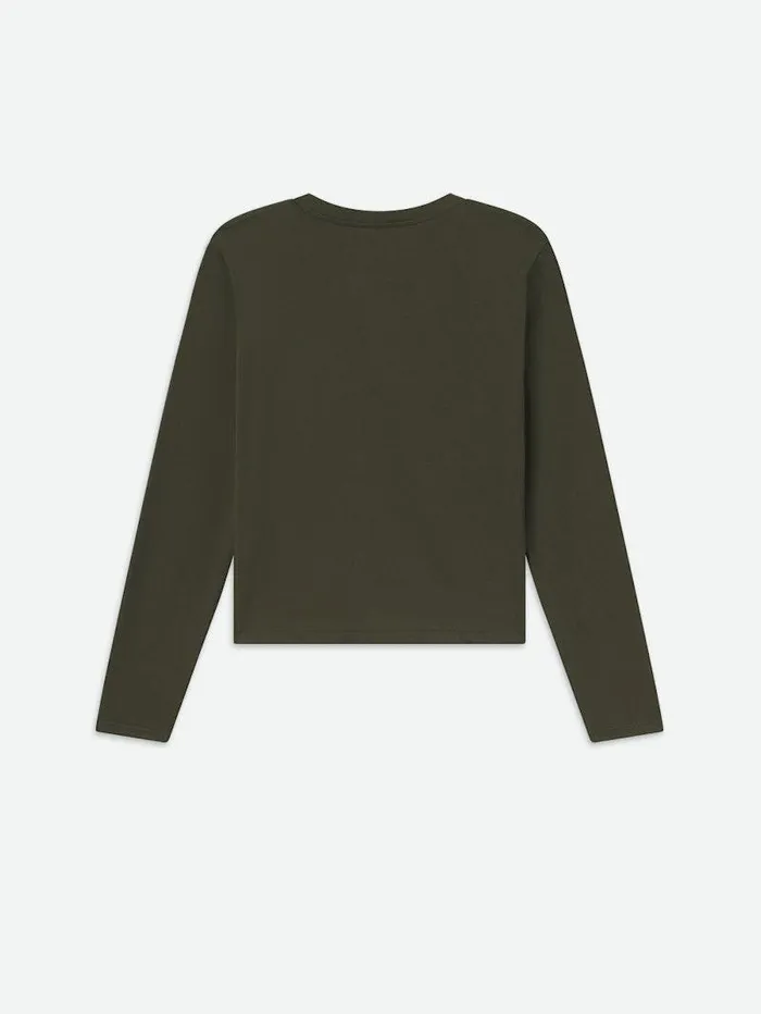 Women FRAME Tanks and Tees Long Sleeve Baby Tee Women FRAME Tanks and Tees Long Sleeve Baby Tee