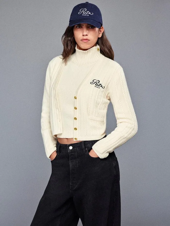 Women FRAME The Alpine Edit Ritz Cable Cardigan Women FRAME The Alpine Edit Ritz Cable Cardigan