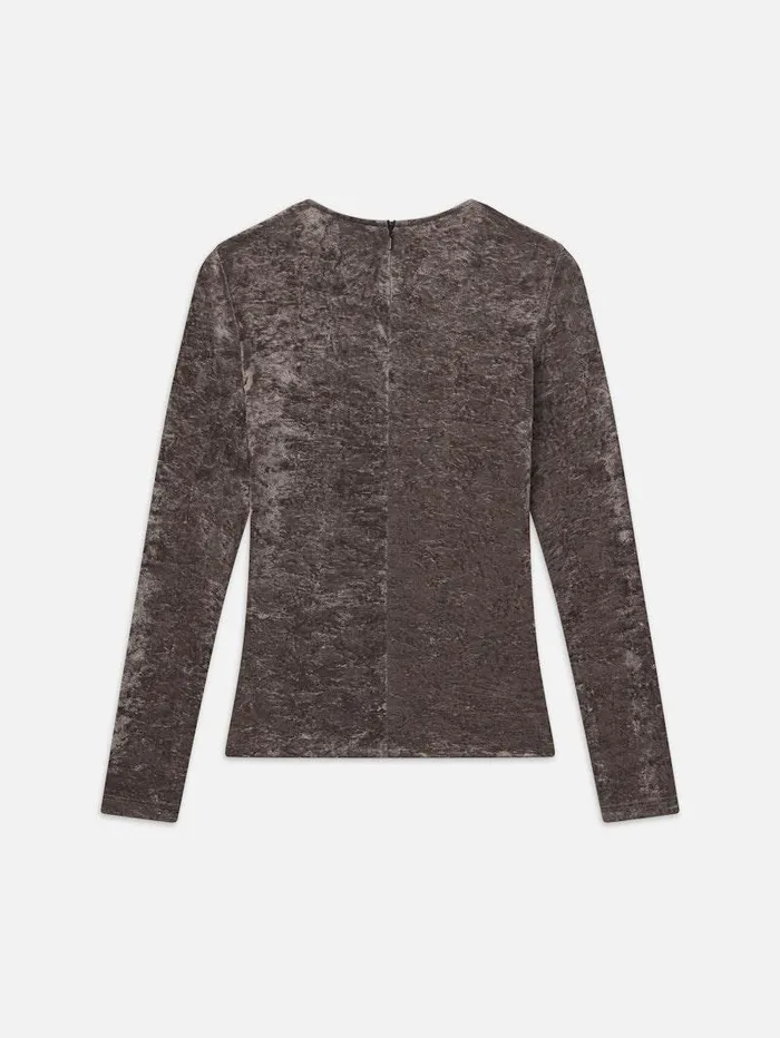 Women FRAME Tops and Blouses Velvet Long Sleeve Top Women FRAME Tops and Blouses Velvet Long Sleeve Top
