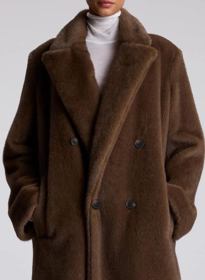 Women Franklin Faux Fur Coat Brown ALC Jackets and Coats