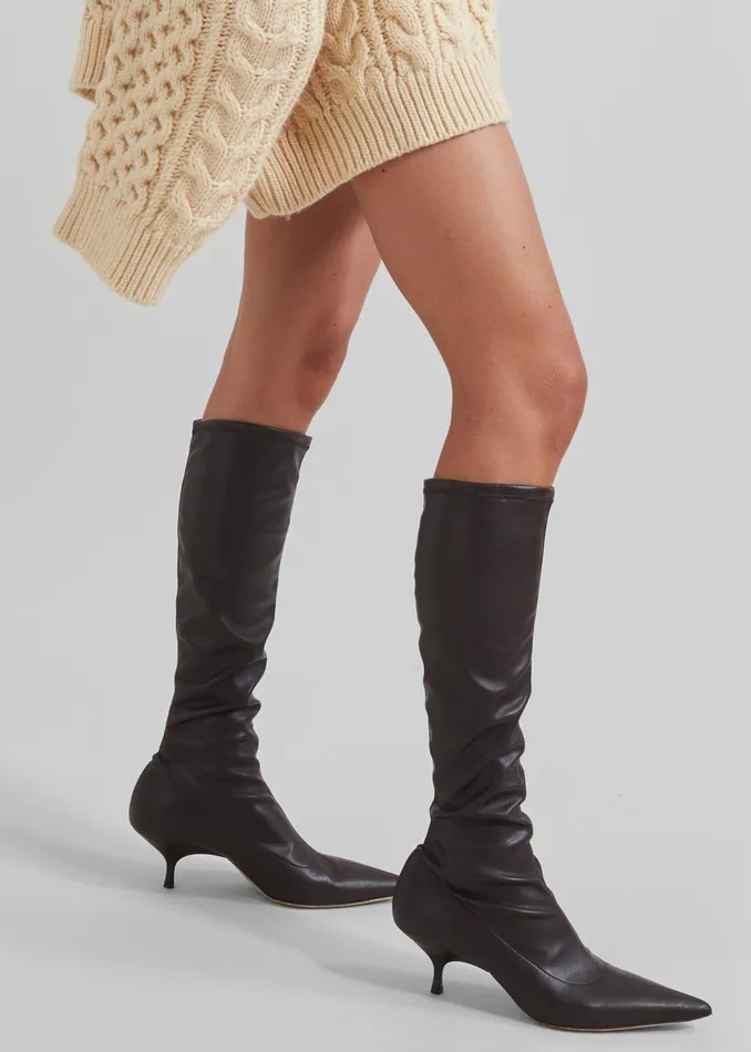 Women Gia Borghini Hera Boots 8211 Ebony The Frankie Shop