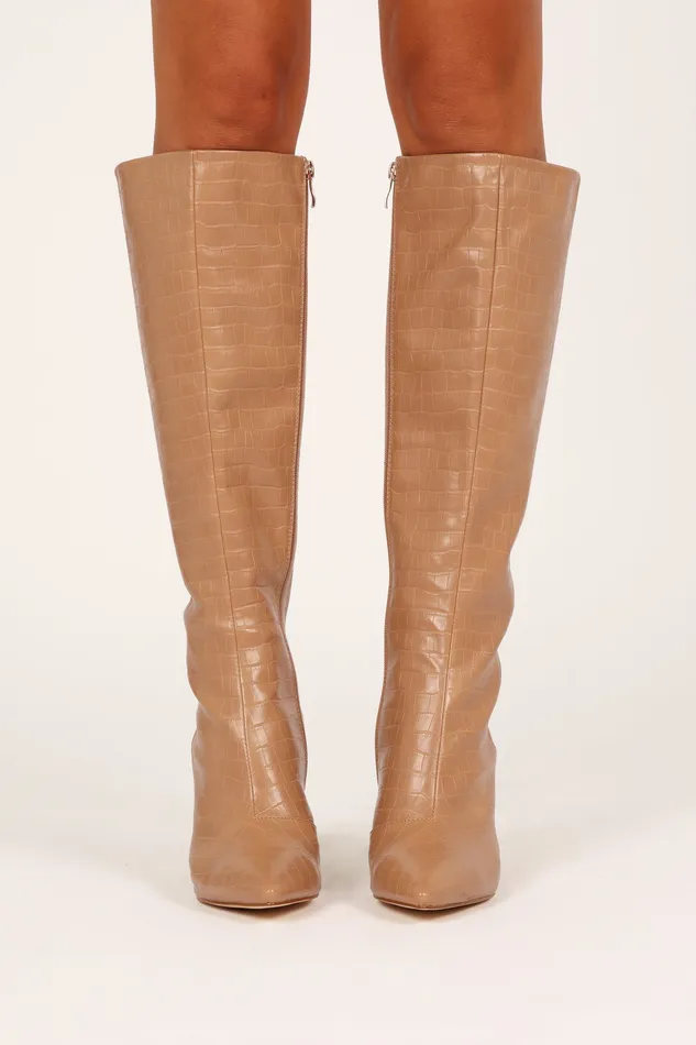 Women Gibson Knee High Boot 8211 Coffee Croc Coffee Croc Boots petalandpup
