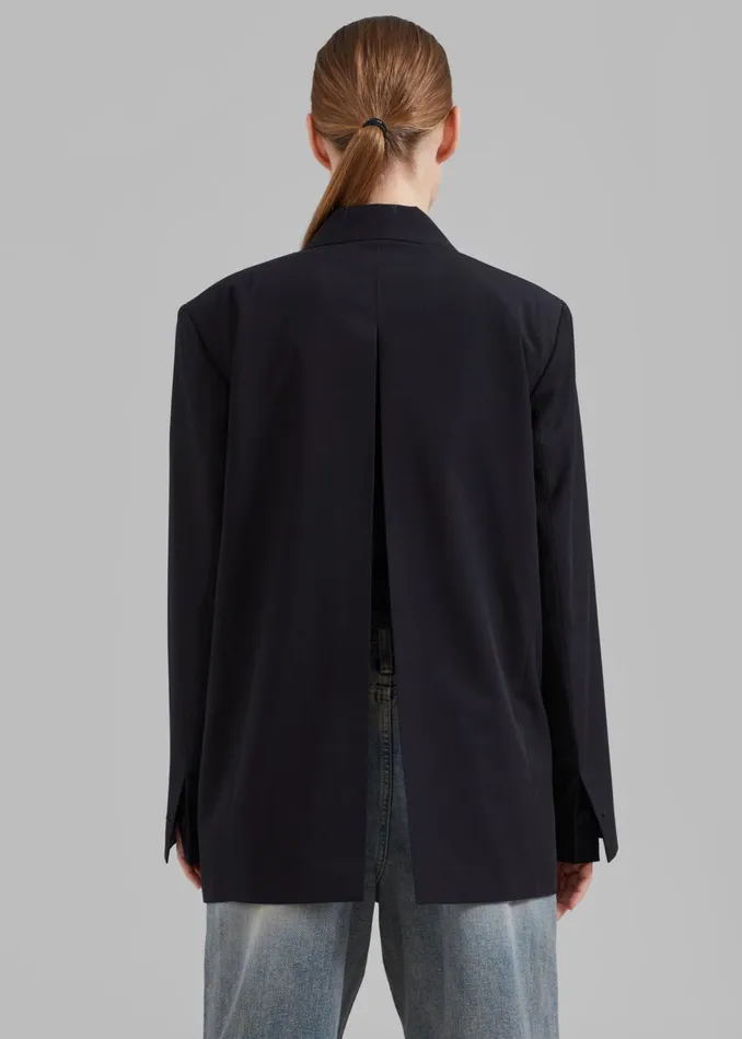 Women Girona Open Back Blazer 8211 Black The Frankie Shop Outerwear