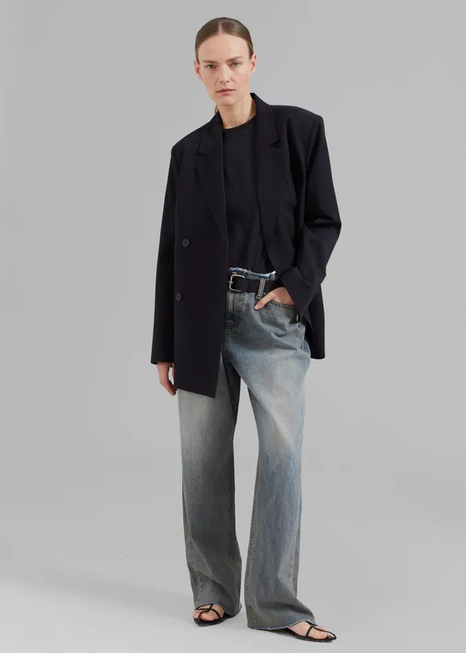 Women Girona Open Back Blazer 8211 Black The Frankie Shop Outerwear
