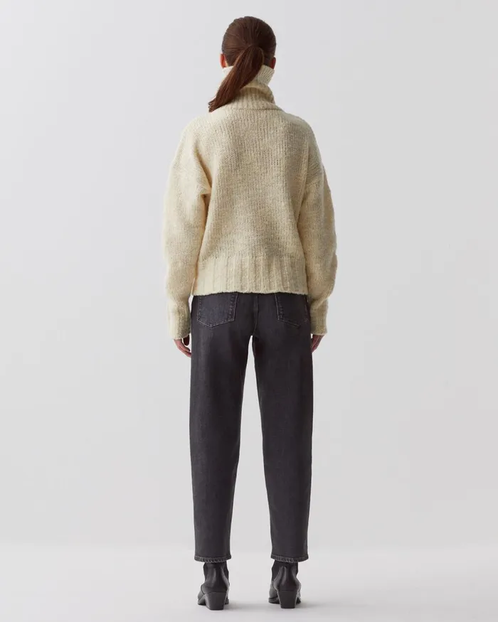 Women HalfZip Jumper Glass Green Beige Comptoir Des Cotonniers Knit