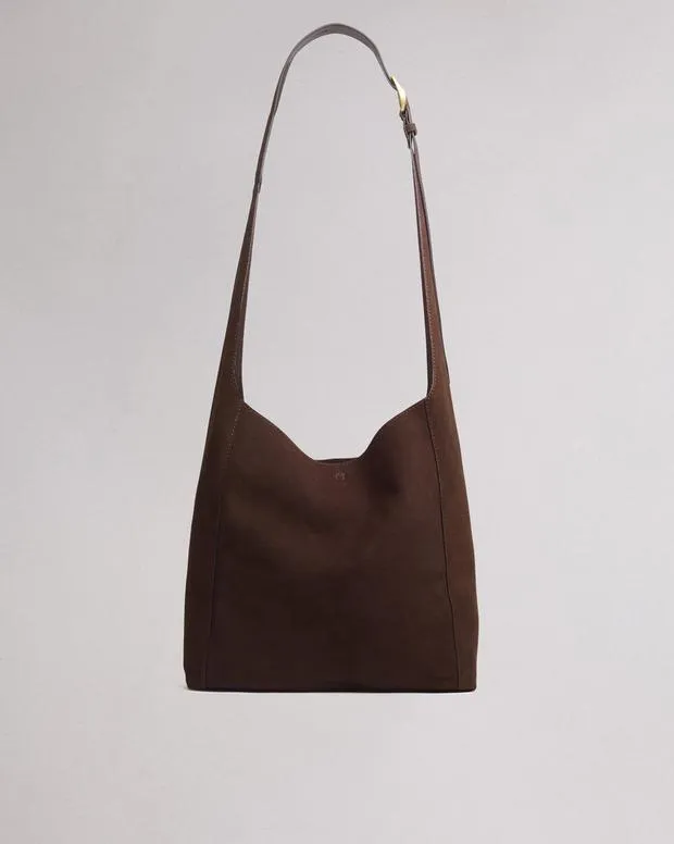 Women Handbags Rag and Bone Belize Suede Shopper Dark Espresso Suede