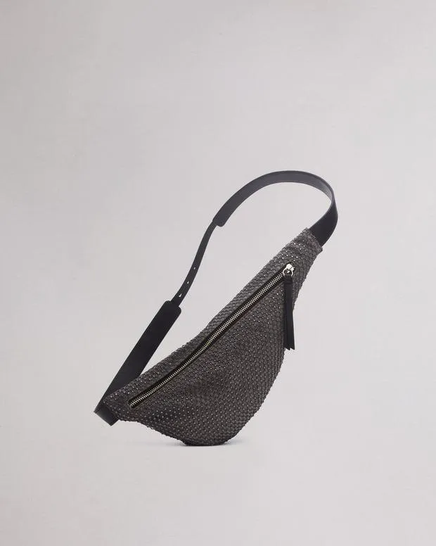 Women Handbags Rag and Bone Petra Mini Sling Bag Grey Denim