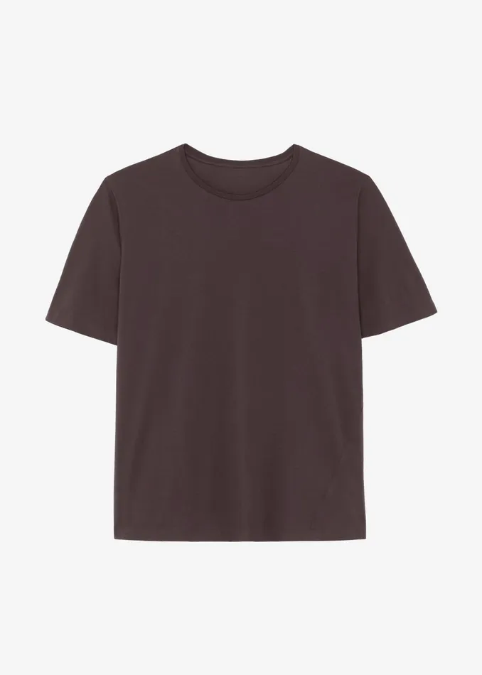 Women Harper Soft Organic TShirt 8211 Brown The Frankie Shop Tops