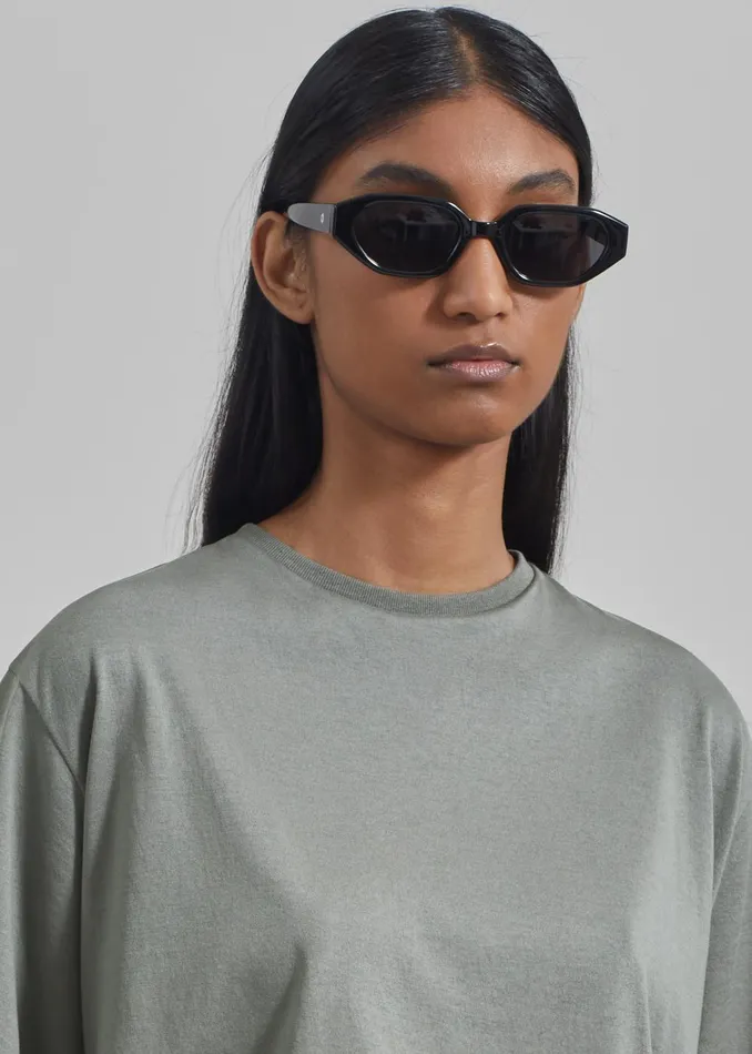Women Harper Soft Organic TShirt 8211 Light Khaki The Frankie Shop Tops