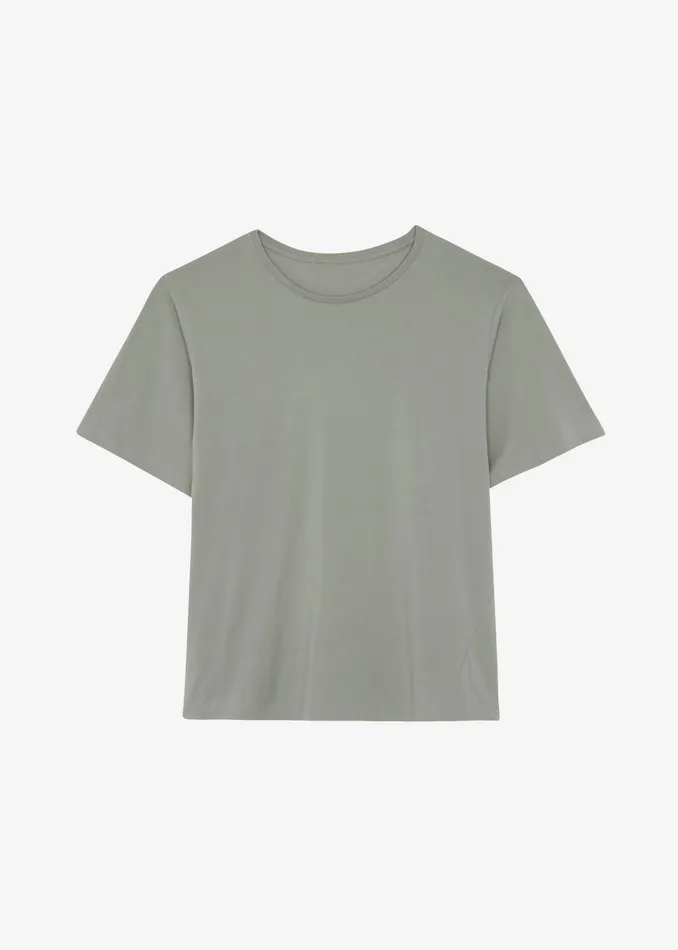 Women Harper Soft Organic TShirt 8211 Light Khaki The Frankie Shop Tops