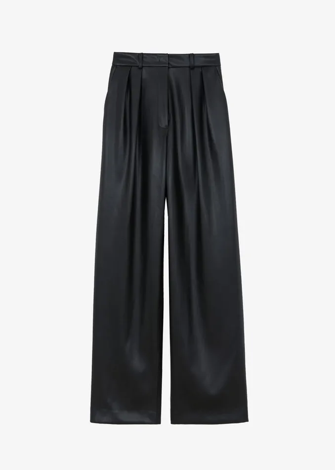 Women Helsinki Faux Leather Pants 8211 Black The Frankie Shop Bottoms