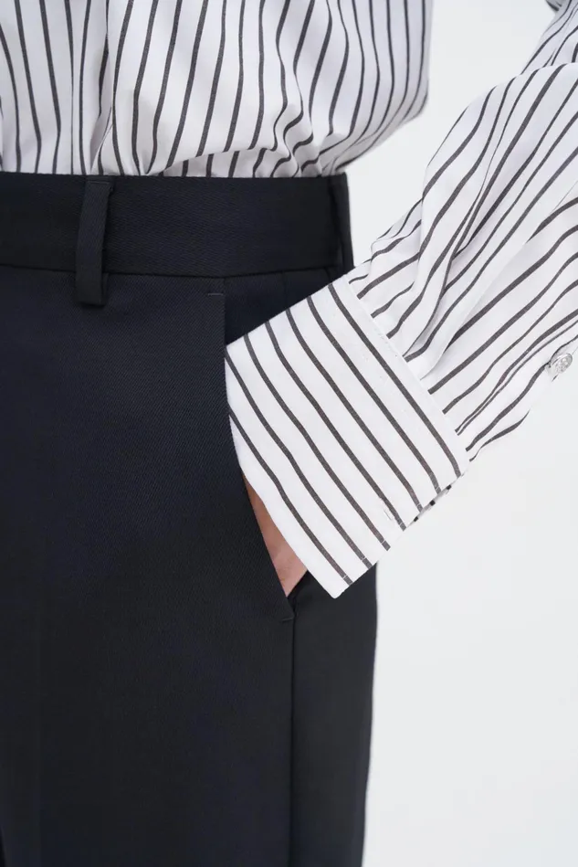 Women High Waist Bootcut Trousers Black Filippa K Tailoring