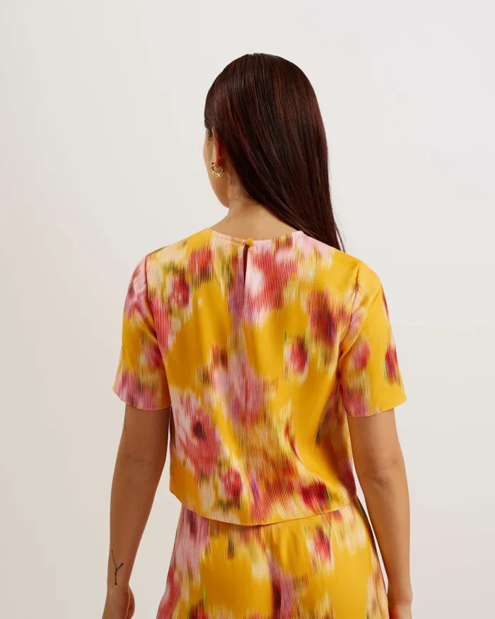 Women HITAKU 8211 Cropped Floral Print Woven Top Orange Ted Baker Tops and Blouses Women HITAKU 8211 Cropped Floral Print Woven Top Orange Ted Baker Tops and Blouses