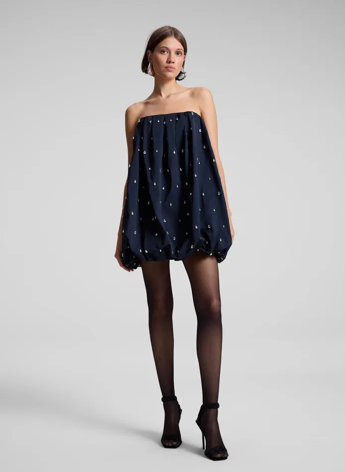Women Holly Strapless Embellished Mini Dress Navy ALC Dresses