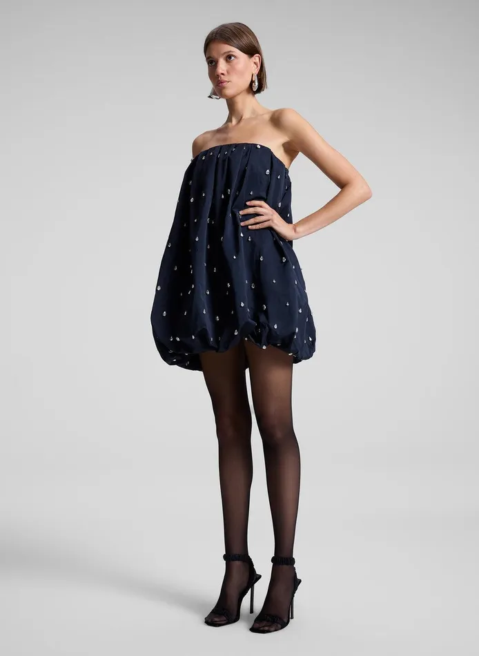 Women Holly Strapless Embellished Mini Dress Navy ALC Dresses