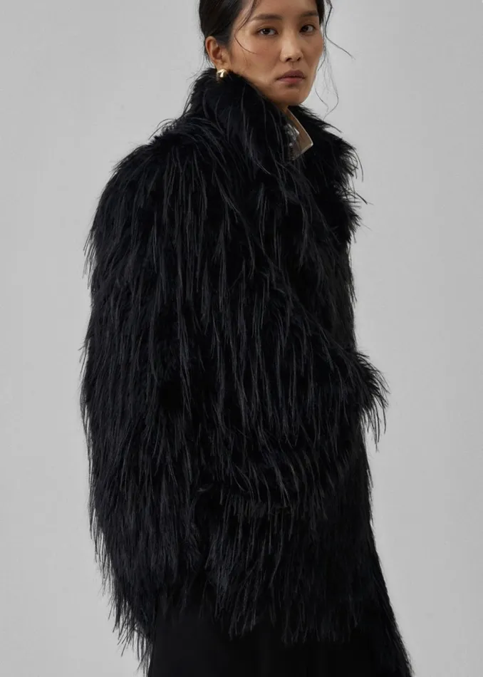 Women Hythe Faux Fur Coat 8211 Black The Frankie Shop Outerwear