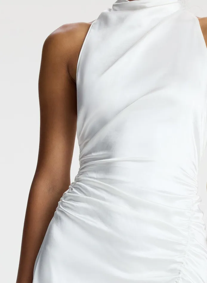 Women Inez Satin Midi Dress Whisper White ALC Dresses