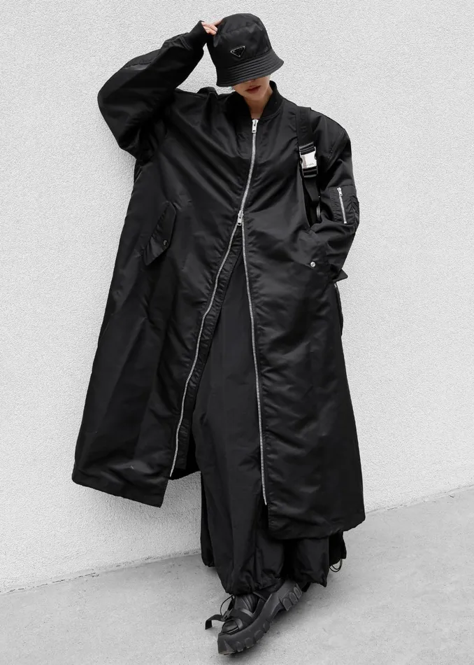 Women Isaac Oversized Bomber Coat 8211 Black The Frankie Shop Outerwear