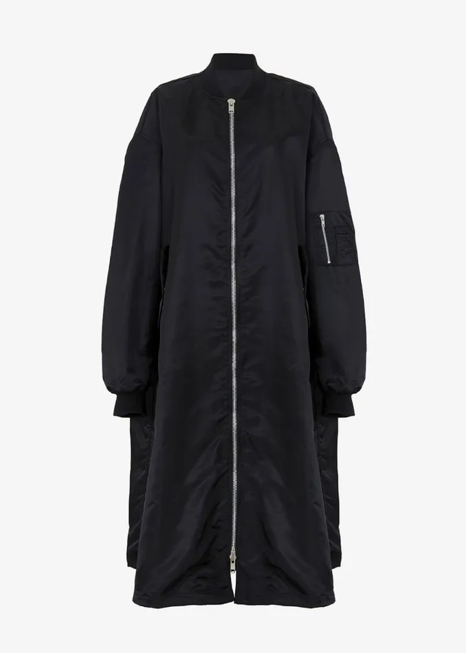 Women Isaac Oversized Bomber Coat 8211 Black The Frankie Shop Outerwear