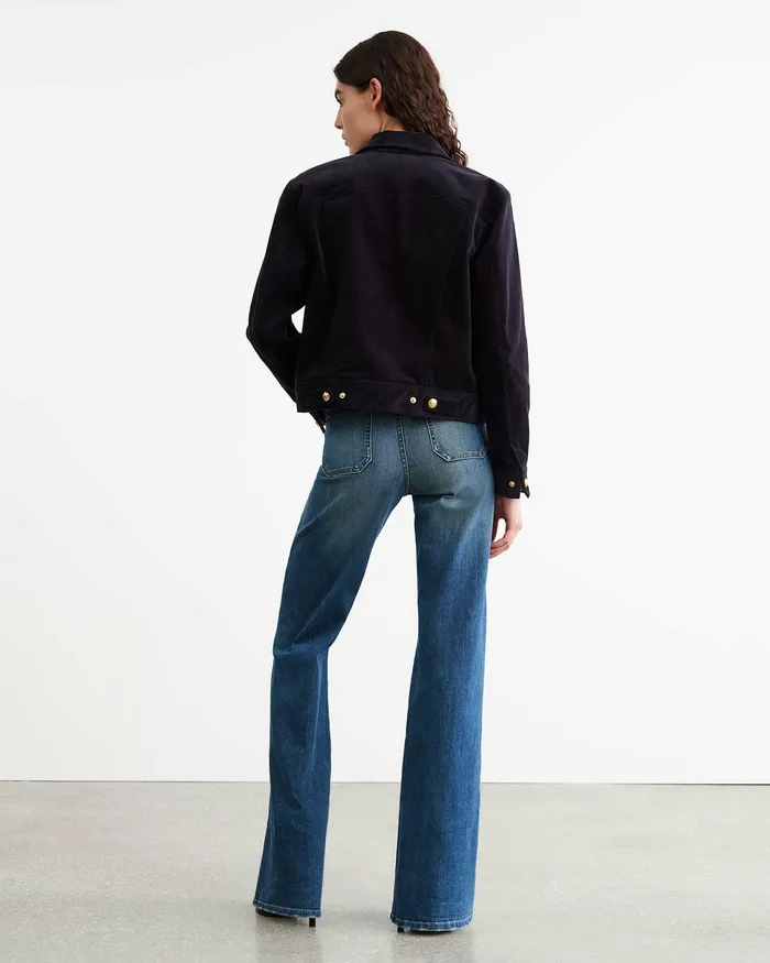 Women Jackets and Blazers Nili Lotan LIZETH CORDUROY JACKET Midnight