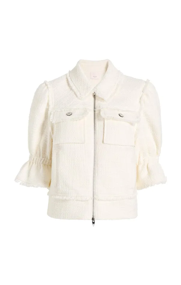 Women Jackets Cinq Sept Boucle Holly Jacket Gardenia