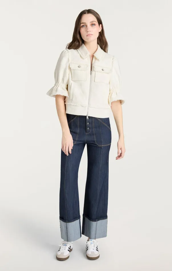 Women Jackets Cinq Sept Boucle Holly Jacket Gardenia