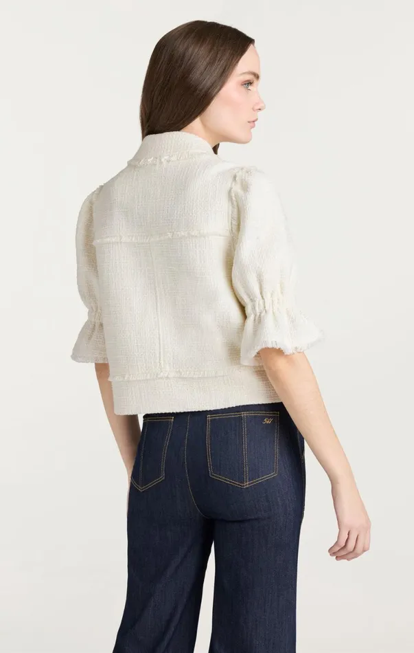 Women Jackets Cinq Sept Boucle Holly Jacket Gardenia