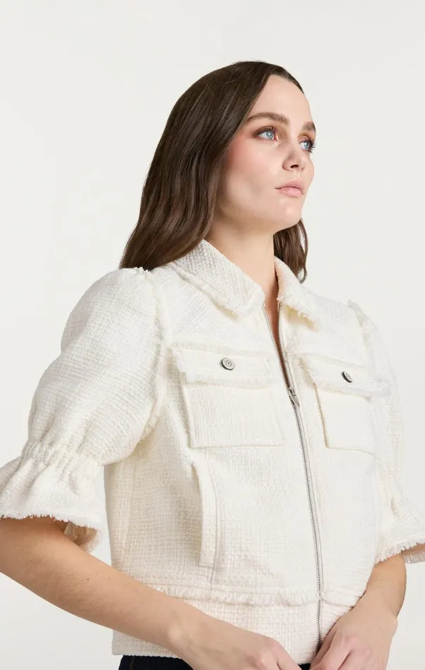 Women Jackets Cinq Sept Boucle Holly Jacket Gardenia
