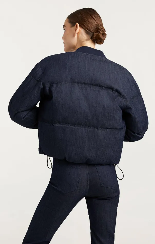 Women Jackets Cinq Sept Denim Maris Puffer Indigo