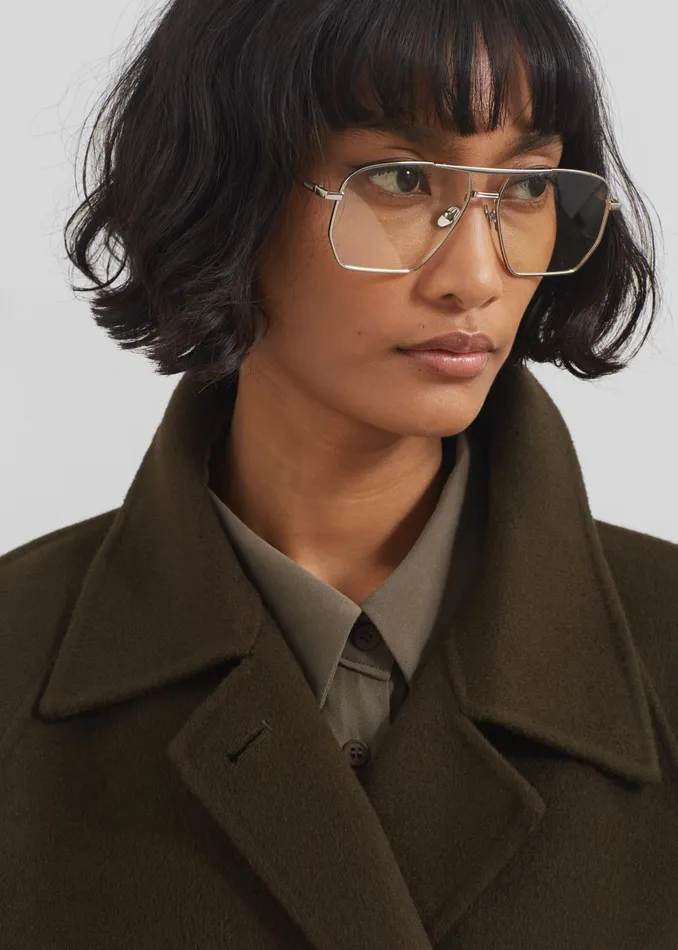 Women Jalhay Oversized Wool Coat 8211 Khaki Brown The Frankie Shop Outerwear