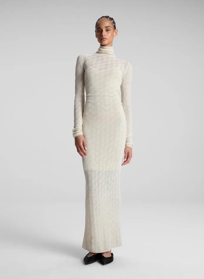 Women Jayce Alpaca Maxi Dress Cream ALC Knitwear