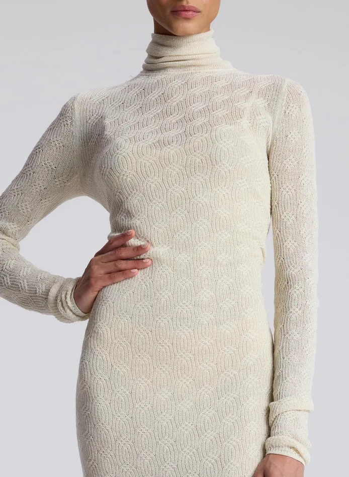Women Jayce Alpaca Maxi Dress Cream ALC Knitwear
