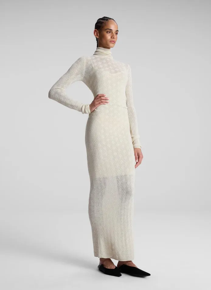 Women Jayce Alpaca Maxi Dress Cream ALC Knitwear