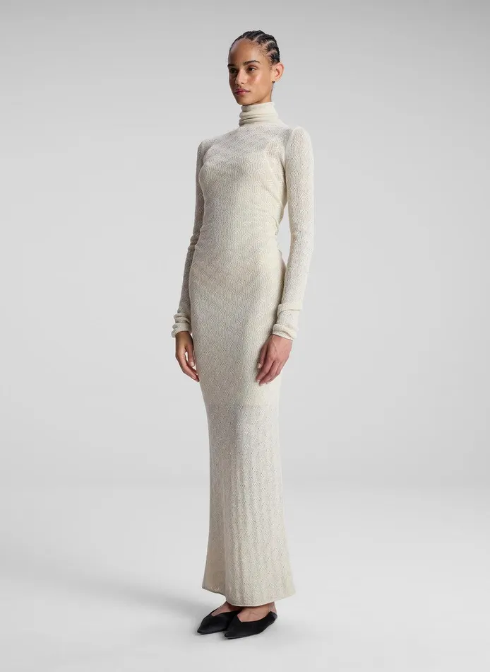 Women Jayce Alpaca Maxi Dress Cream ALC Knitwear