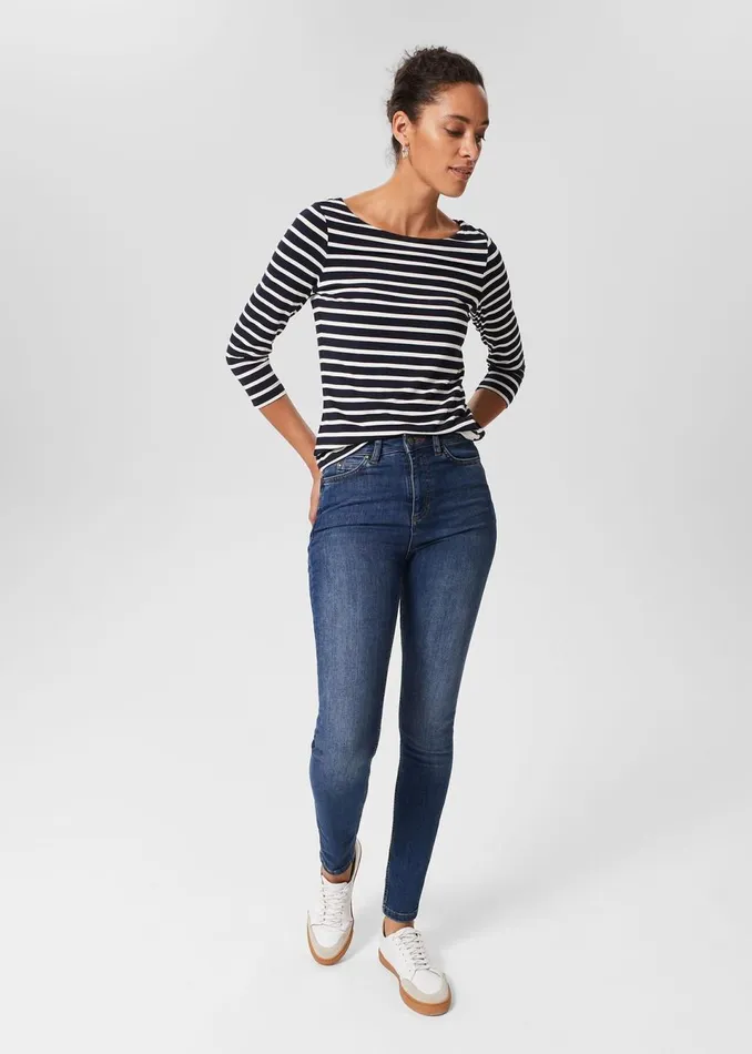 Women Jeans Hobbs Gia Sculpting Jeans Mid Wash