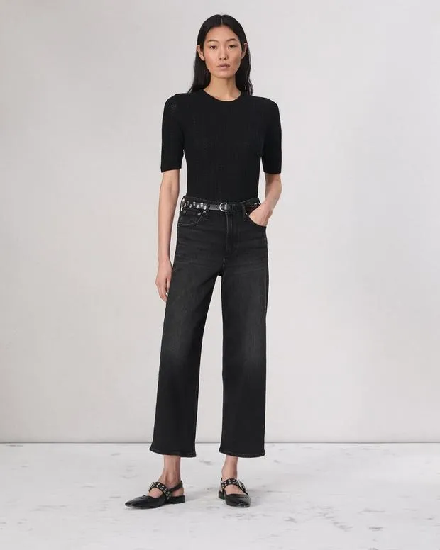 Women Jeans Rag and Bone Andi Ankle WideLeg Jean Vintage Stretch Denim Cornelia