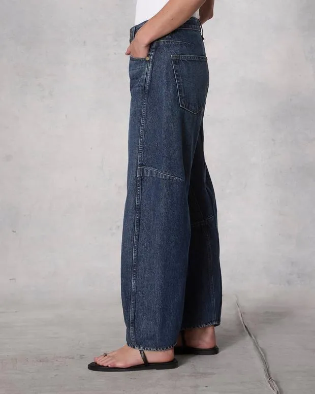 Women Jeans Rag and Bone Charlie Ankle BarrelLeg Jean Lightweight Rigid Denim Teo