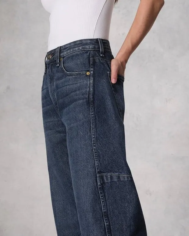 Women Jeans Rag and Bone Charlie Ankle BarrelLeg Jean Lightweight Rigid Denim Teo
