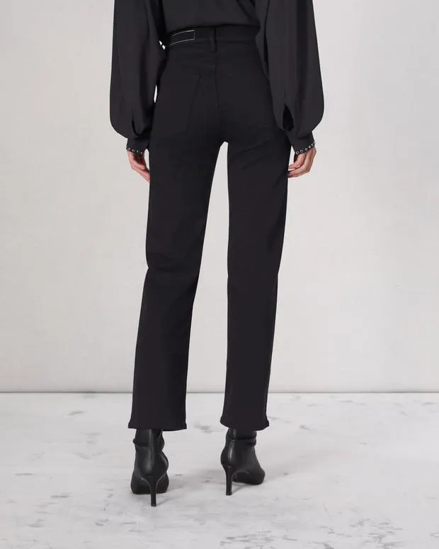 Women Jeans Rag and Bone Flexi Harlow Straight Jean Flexi Smooth and Sculpt Denim Black
