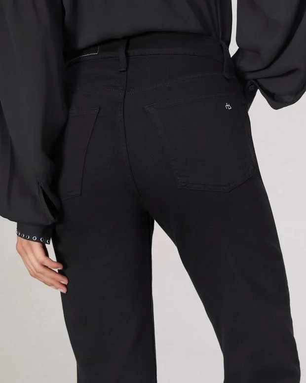 Women Jeans Rag and Bone Flexi Harlow Straight Jean Flexi Smooth and Sculpt Denim Black