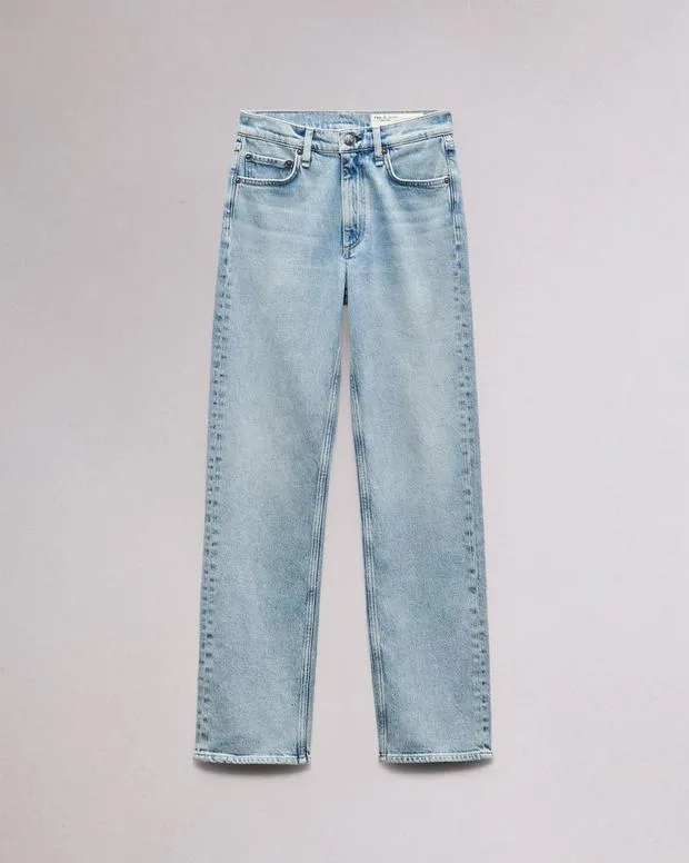 Women Jeans Rag and Bone Harlow Full Length Straight Jean Vintage Stretch Denim Bloomfield