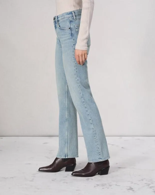 Women Jeans Rag and Bone Harlow Full Length Straight Jean Vintage Stretch Denim Bloomfield