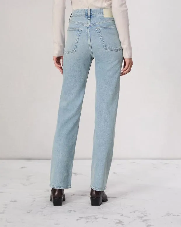 Women Jeans Rag and Bone Harlow Full Length Straight Jean Vintage Stretch Denim Bloomfield
