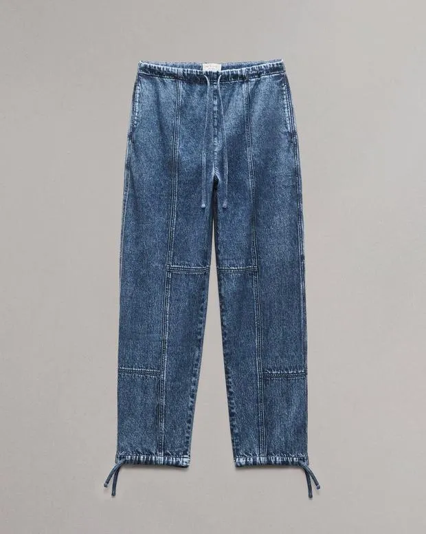 Women Jeans Rag and Bone Miramar Fleece Jordan Pant Cotton Fleece Topaz