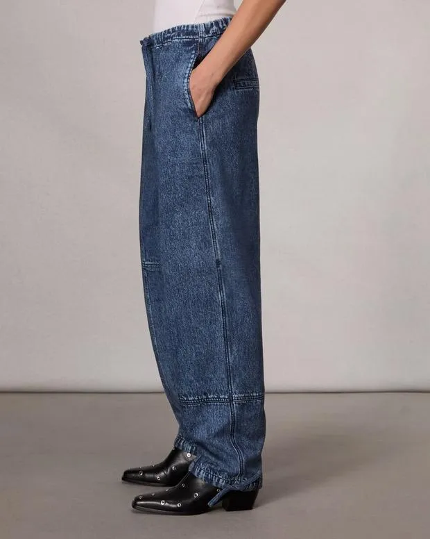 Women Jeans Rag and Bone Miramar Fleece Jordan Pant Cotton Fleece Topaz