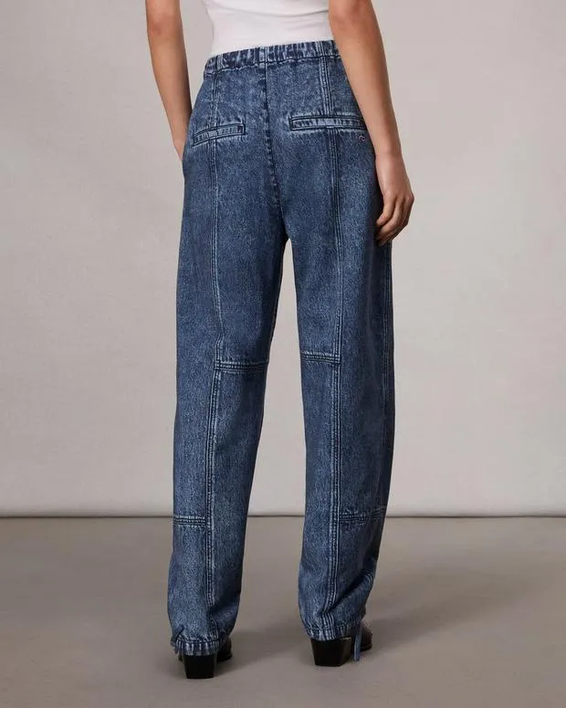 Women Jeans Rag and Bone Miramar Fleece Jordan Pant Cotton Fleece Topaz