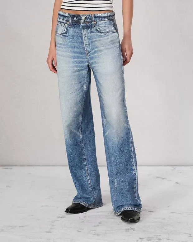 Women Jeans Rag and Bone Miramar Terry WideLeg Pant Cotton Terry Noosa
