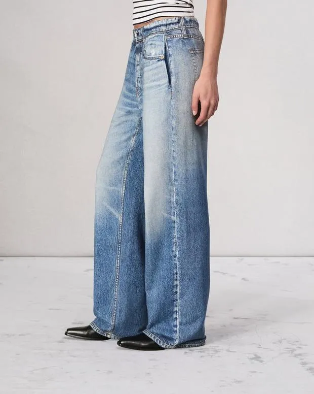 Women Jeans Rag and Bone Miramar Terry WideLeg Pant Cotton Terry Noosa